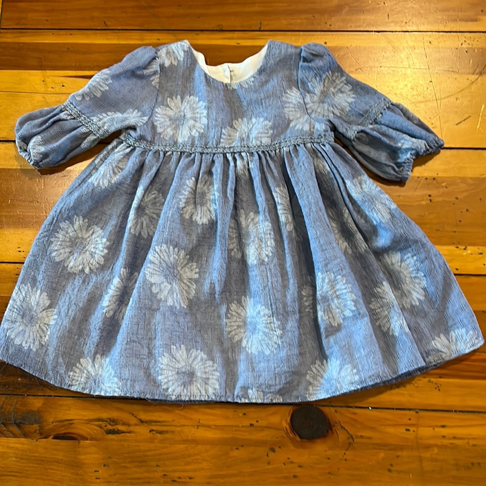 Pastourelle Blue Floral Kids Dress